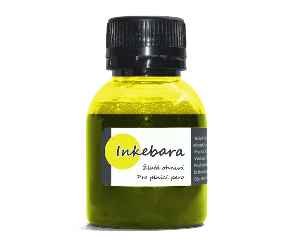 Inkebara Žlutý ohnivý lahvičkový inkoust