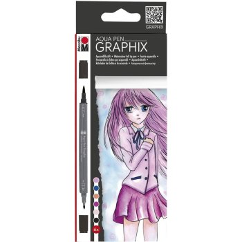 Marabu Graphix Aqua Pen Ma Ke Manga fixy 6 ks