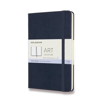 Skicář Moleskine M modrý tvrdé desky