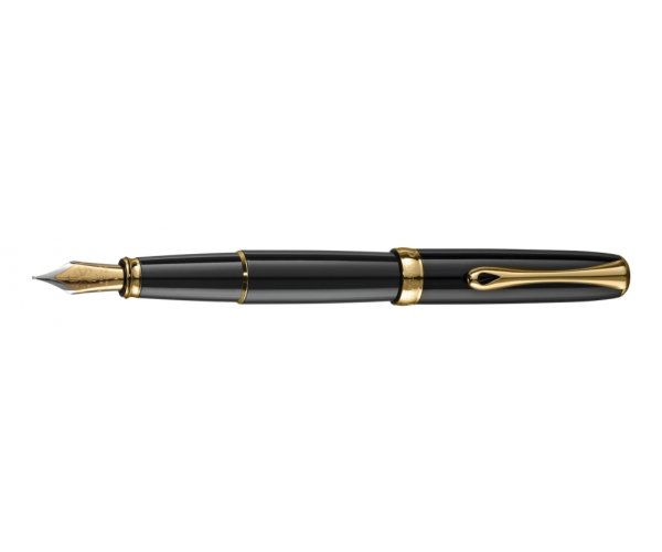 Diplomat Excellence A2 Black Lacquer Gold, plnicí pero