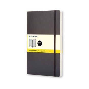 Zápisník Moleskine L čtverečkovaný černý měkké desky