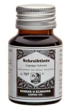 Rohrer & Klingner Leipsician Black lahvičkový inkoust černý 50 ml