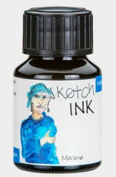 Rohrer & Klingner Sketchink Marlene lahvičkový inkoust modrý 50 ml