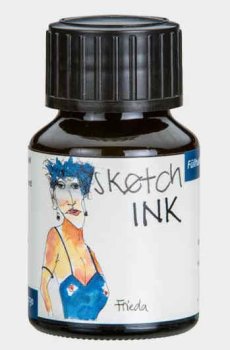 Rohrer & Klingner Sketchink Frieda lahvičkový inkoust tmavě modrý 50 ml