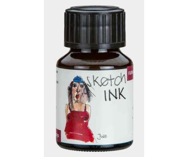 Rohrer & Klingner Sketchink Jule lahvičkový inkoust červený 50 ml