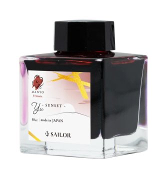 Sailor Manyo Yu Sunset, červený inkoust 50 ml