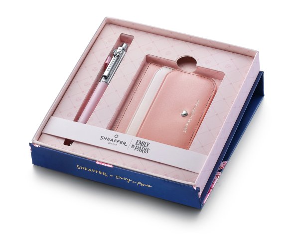 Sheaffer Sentinel Pink Emily in Paris CT, dárková sada s pouzdrem na karty
