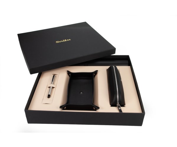 Scrikss kožený stolní set s rollerem