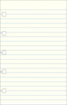 Filofax náhradní listy do zápisníků A6 - linkované