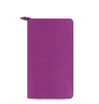 Diář Filofax Saffiano ZIP Compact malinový