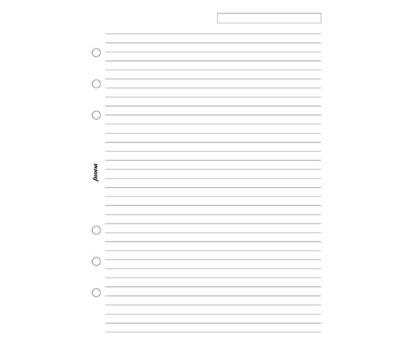 Filofax A5 linkovaný papír, bílý, 25 listů